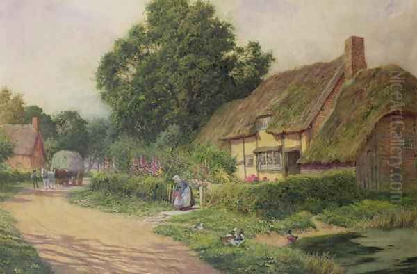 The Coming of the Haycart Oil Painting by Arthur Claude Strachan