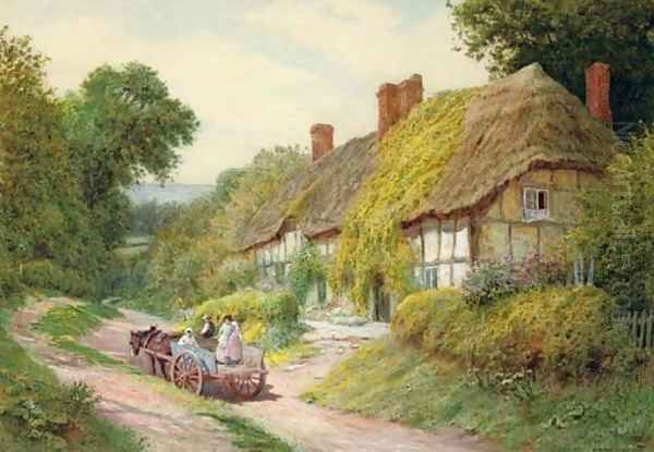 Ashton-under-Hill, Worcestershire Oil Painting by Arthur Claude Strachan