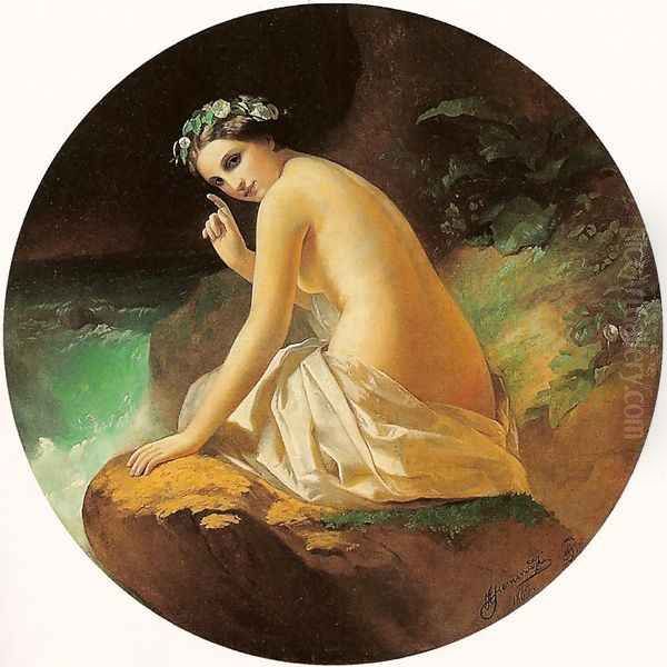 Nymph Oil Painting by Henryk Hector Siemiradzki