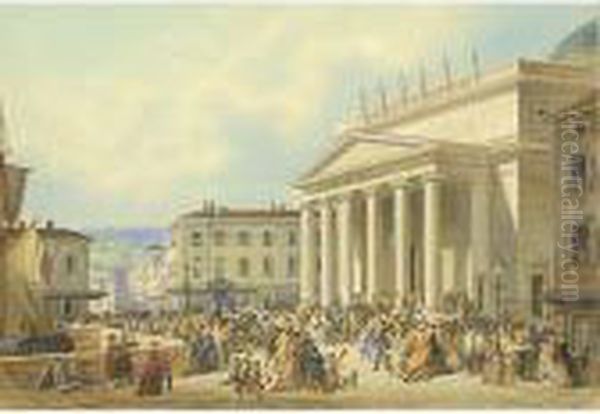 Piazza S. Antonio Oil Painting by Albert Rieger