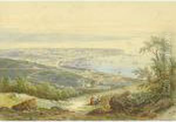 Trieste Vista Dall'alto Oil Painting by Albert Rieger