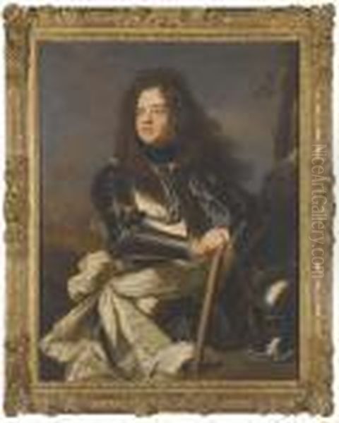 Portrait Of Henri-louis De La Tour D'auvergne Oil Painting by Hyacinthe Rigaud