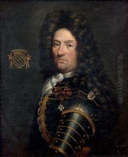 Portrait De Claude Antoine De Marenches Oil Painting by Hyacinthe Rigaud