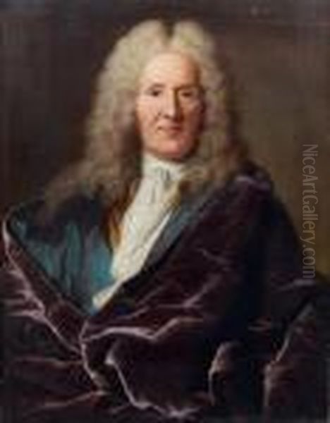 Portrait D'homme Oil Painting by Hyacinthe Rigaud