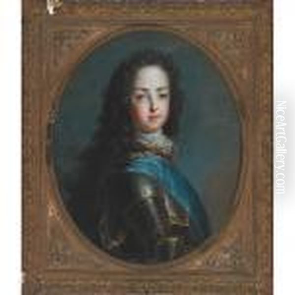 Portrait Of Louis Xv As A Young Man In Armour Oil Painting by Hyacinthe Rigaud