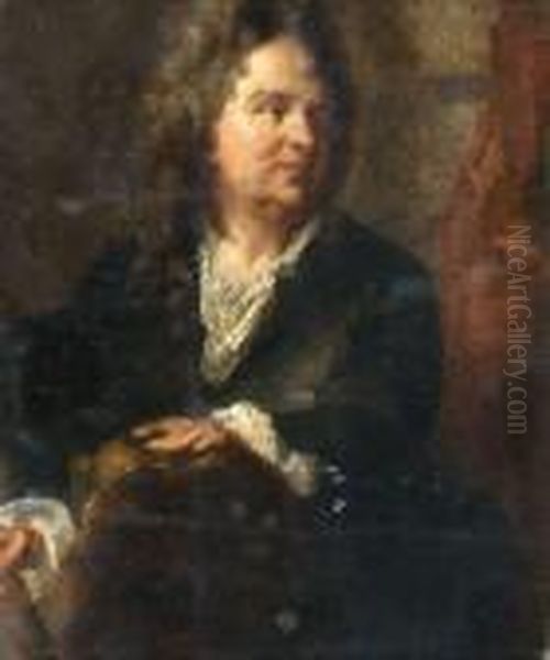 Portrait Du Sculpteur Martin Van Den Bogaert, Dit Desjardins(1637 - 1694) Oil Painting by Hyacinthe Rigaud