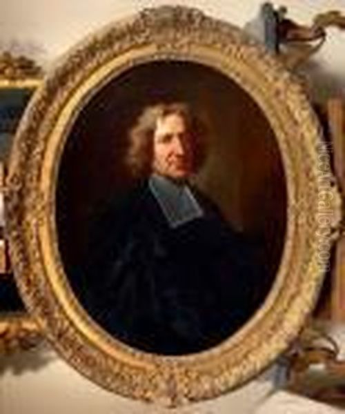 Portrait En Buste De L'abbe Jolly Oil Painting by Hyacinthe Rigaud