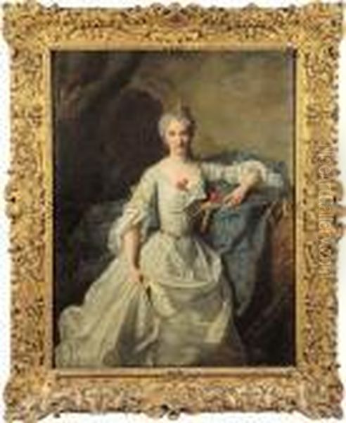 Portrait De Madame Larcher En Ceres Oil Painting by Hyacinthe Rigaud