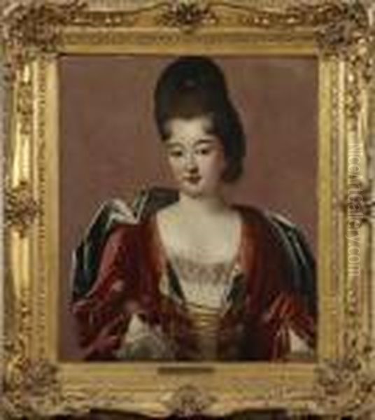 Portrait Of A Lady Oil Painting by Hyacinthe Rigaud