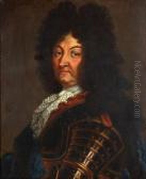 Louis Xiv, Roi De France Oil Painting by Hyacinthe Rigaud