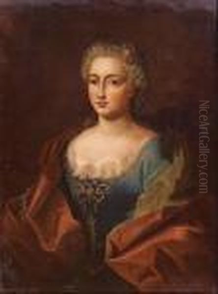 Retrato De Marie Catherine Geneveve Oil Painting by Hyacinthe Rigaud