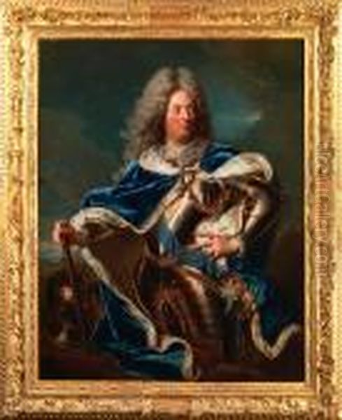 Portrait Des Duc D'antin Oil Painting by Hyacinthe Rigaud