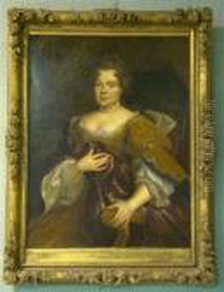 Portrait De Femme Oil Painting by Hyacinthe Rigaud