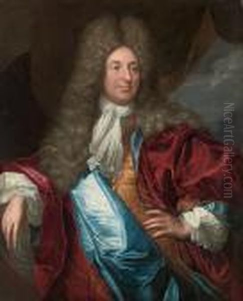 Portrait Of A Gentleman Oil Painting by Hyacinthe Rigaud