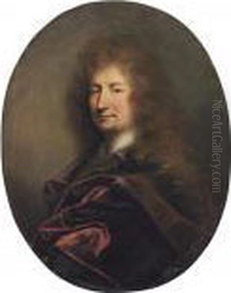 Portrait Of A Gentleman Oil Painting by Hyacinthe Rigaud