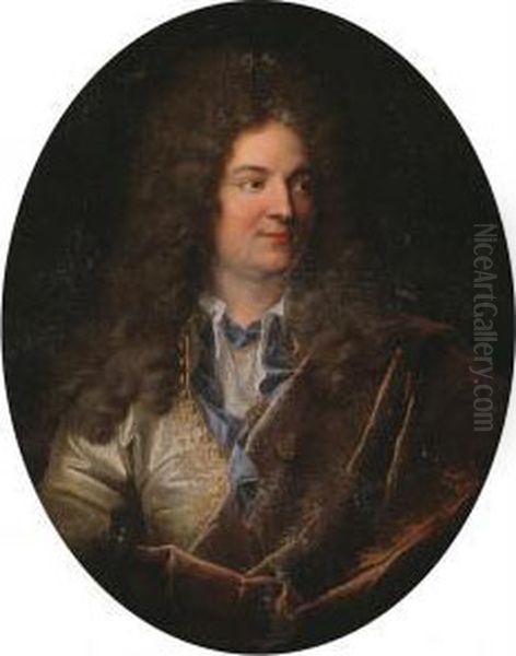 Portrait D'homme Oil Painting by Hyacinthe Rigaud