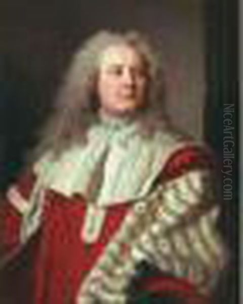 Portrait De Monsieur De Castagnier, President A Mortier Du Parlement De Toulouse Oil Painting by Hyacinthe Rigaud