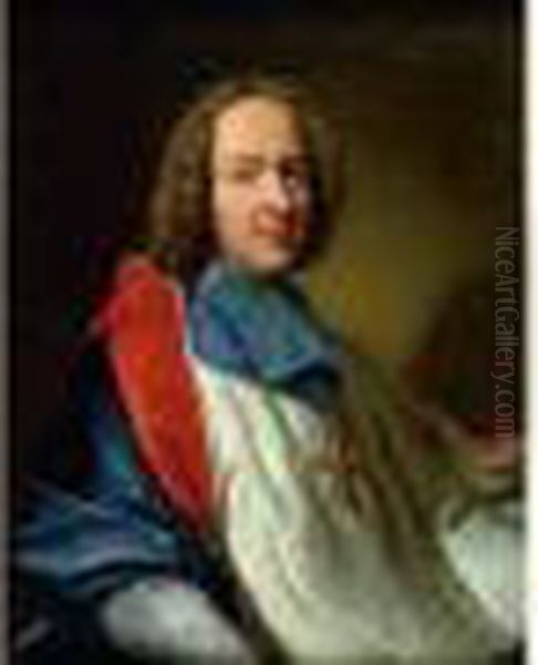 Portrait D'un Ecclesiastique Oil Painting by Hyacinthe Rigaud