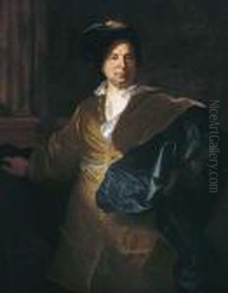 Portrait D'un Homme En Tenue D'interieur Oil Painting by Hyacinthe Rigaud