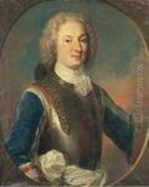 Portrait Du Baron De Calviere Oil Painting by Hyacinthe Rigaud