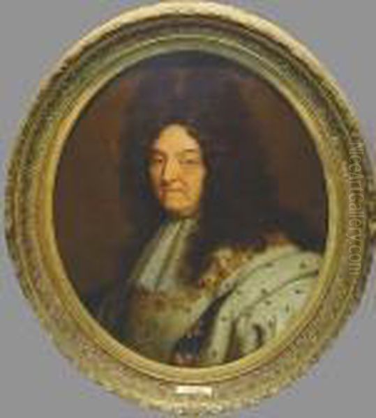 Portrait Of Louis Xiv Oil Painting by Hyacinthe Rigaud