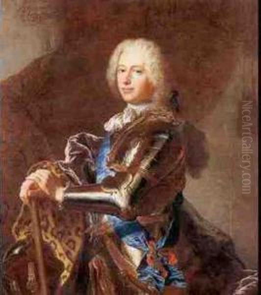 Portrait Of Paul-hyppolite De Beauvillier, Duc De Saint-aignan (1684-1776) Oil Painting by Hyacinthe Rigaud