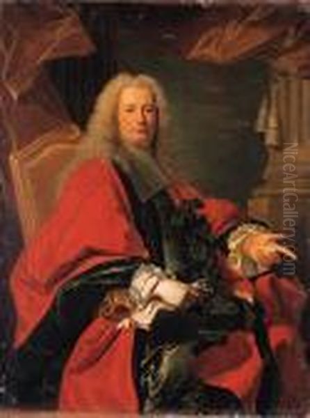 Portrait D'un Magistrat Oil Painting by Hyacinthe Rigaud