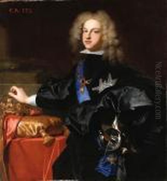 Portrait Of King Philip V Of Spain Oil Painting by Hyacinthe Rigaud