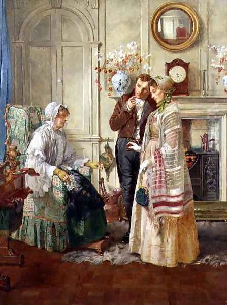 Sweethearts, 1892 Oil Painting by Walter-Dendy Sadler