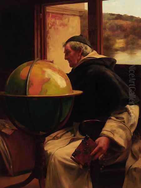 Combing the Globe Oil Painting by Walter-Dendy Sadler