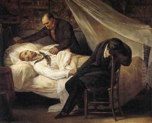 The Death of Gericault 1824 Oil Painting by Ary Scheffer