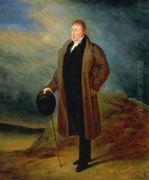 Portrait of General La Fayette in civilian dress, 1824 Oil Painting by Ary Scheffer