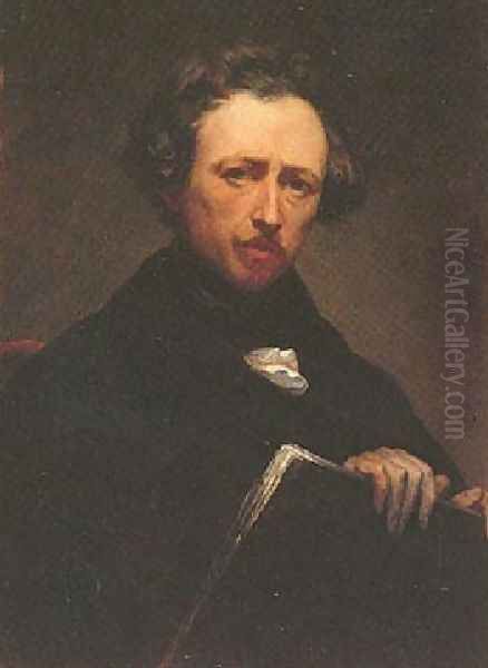 Self Portrait Oil Painting by Ary Scheffer