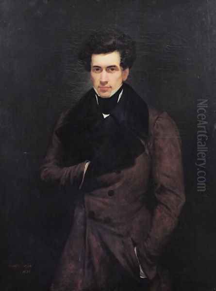 Armand Carrel 1800-36 Oil Painting by Ary Scheffer