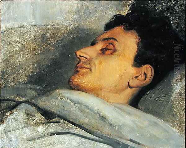 Armand Carrel 1800-36 on his Deathbed, 1836 Oil Painting by Ary Scheffer