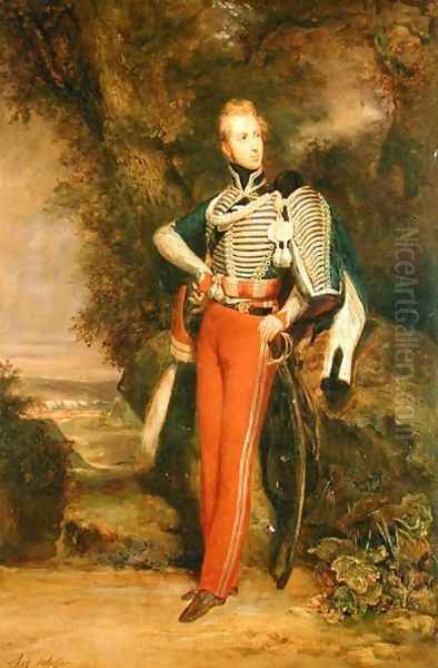 Portrait of Ferdinand of Orleans 1810-42 in the uniform of a Colonel of the 1st Hussars, c.1830 Oil Painting by Ary Scheffer