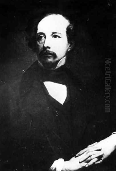 Portrait of Charles Dickens 1812-70, 1856 Oil Painting by Ary Scheffer