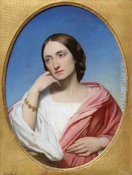 Mrs Robert Hollond Ellen Julia Teed Oil Painting by Ary Scheffer