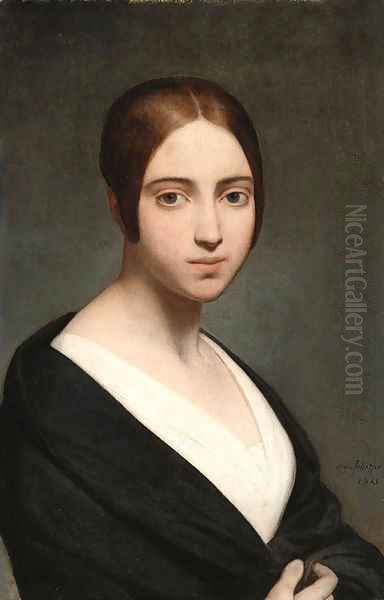 Portrait of a woman Oil Painting by Ary Scheffer