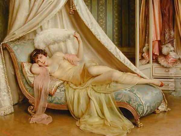 La Coquette Oil Painting by Charles Joseph Frederick Soulacroix