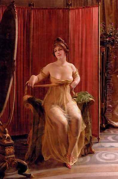 In The Dressing Room Oil Painting by Charles Joseph Frederick Soulacroix