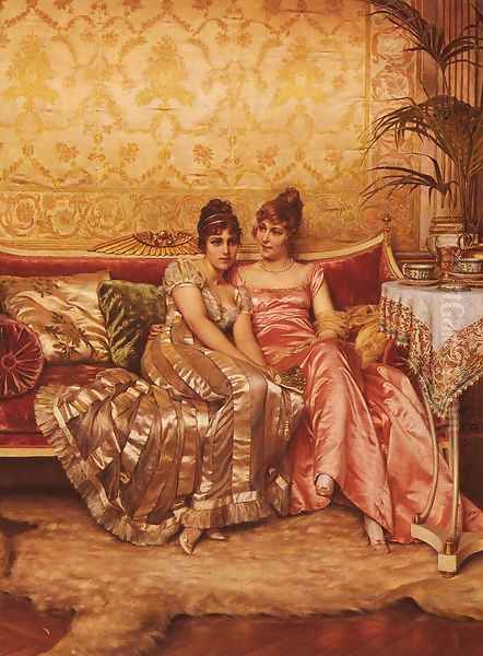 Confidences Oil Painting by Charles Joseph Frederick Soulacroix