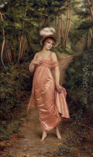 Elegance Of The Epoque Oil Painting by Charles Joseph Frederick Soulacroix