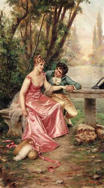 The Proposal Oil Painting by Charles Joseph Frederick Soulacroix