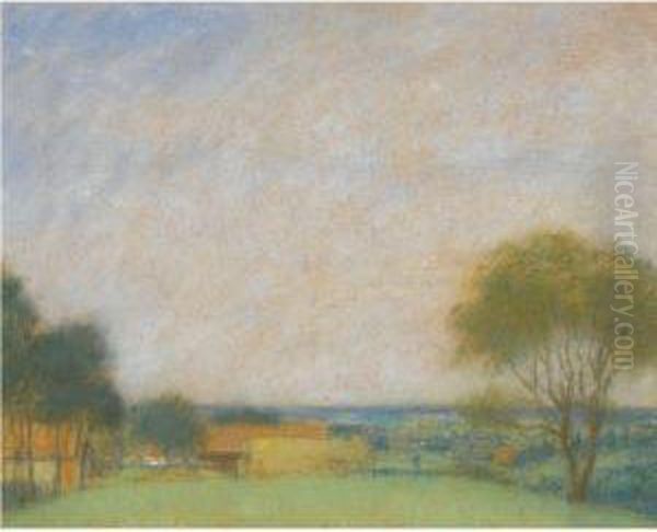 Landscape Oil Painting by Jozsef Rippl-Ronai