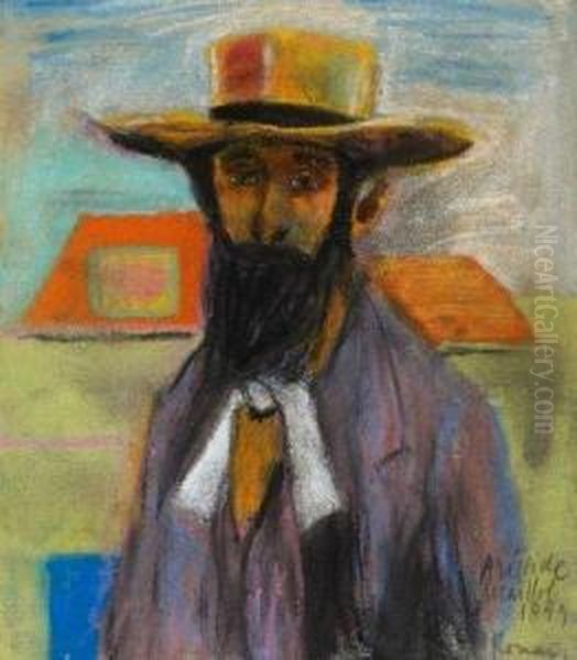 Portrat Aristide Maillol Oil Painting by Jozsef Rippl-Ronai