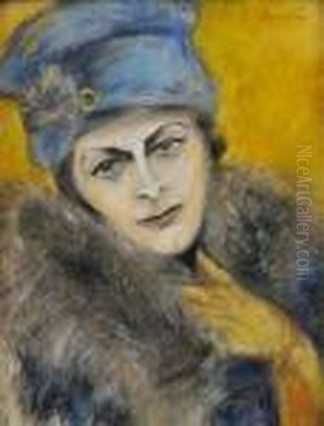 Portret Damy Oil Painting by Jozsef Rippl-Ronai