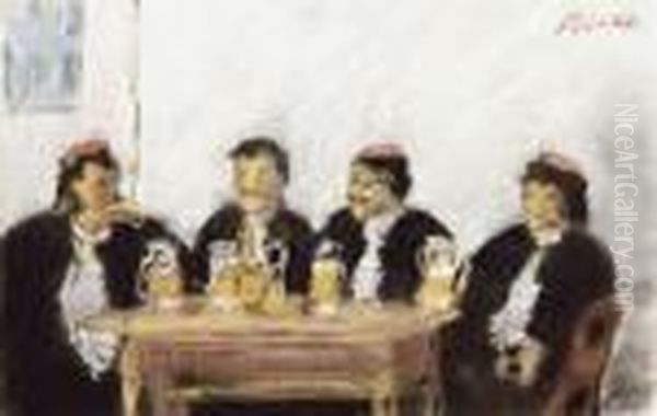 Ivo Tarsasag, 1905 Korul Oil Painting by Jozsef Rippl-Ronai