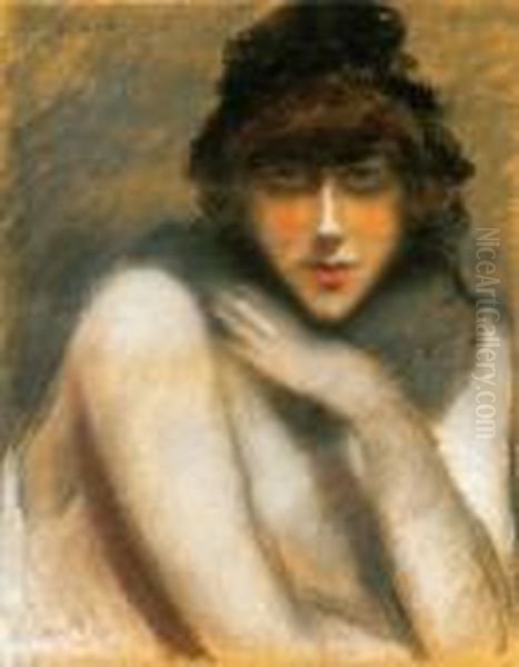 Zorka, About 1920 Oil Painting by Jozsef Rippl-Ronai