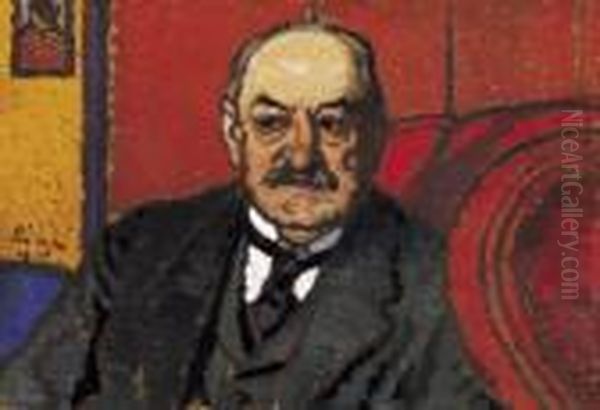 Uncle Fulop Oil Painting by Jozsef Rippl-Ronai